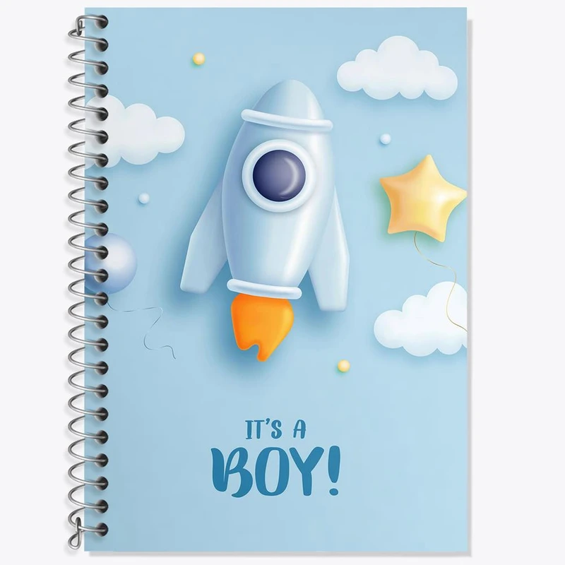 دفتر زبان 50 برگ خندالو مدل سه خط طرح تعیین جنسیت کد 10954