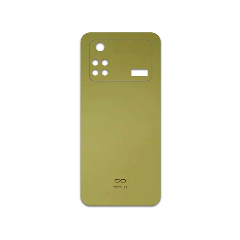 برچسب پوششی ماهوت مدل Matte-Gold مناسب برای گوشی موبایل شیائومی Poco M4 Pro 4G