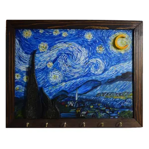 جاکلیدی چوبی مدل تابلو نقاشی کد 5299