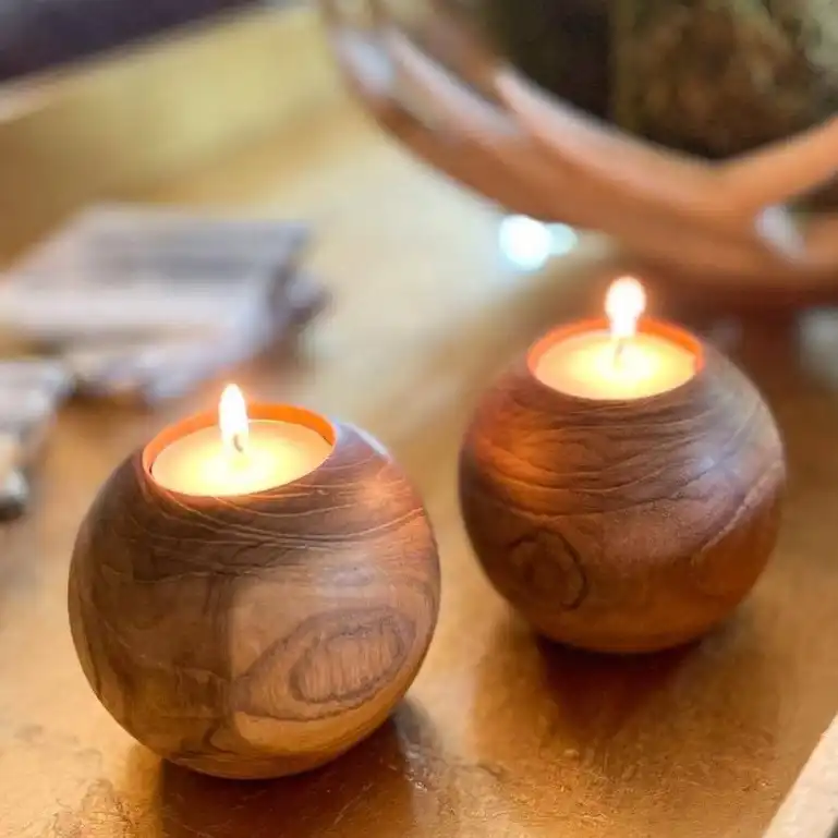 جا شمعی چوبی مدل آرینا