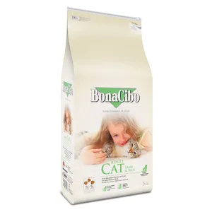 غذا خشک گربه بوناسیبو مدل RICE &LAMB کد 1077 وزن 5 کیلوگرم