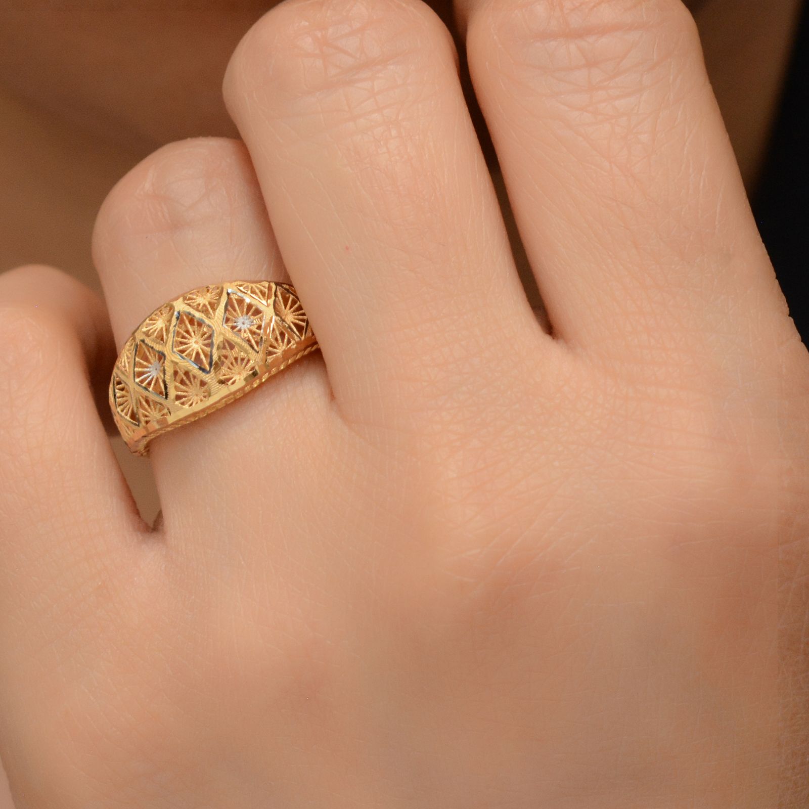 انگشتر طلا 18 عیار زنانه طلای مستجابی کد 670184 -  - 2