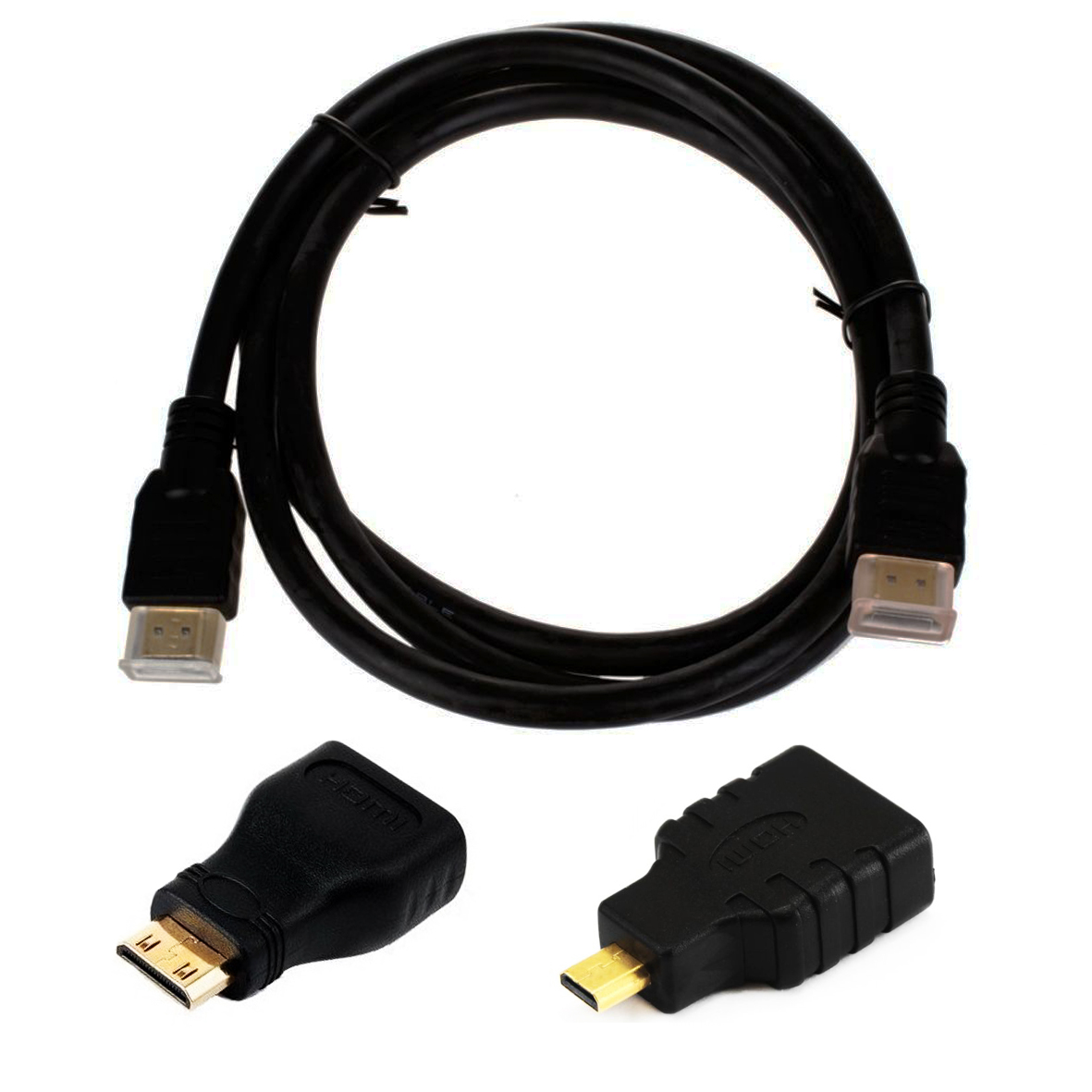 کابل HDMI به HDMI بلک مدل ALL in ONE طول 1.5 متر همراه مبدل MICRO HDMI ...