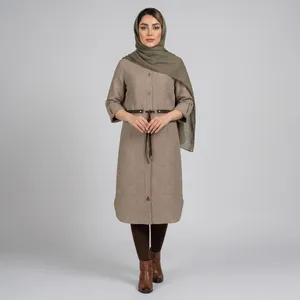 مانتو زیر زانو زنانه السانا مدل محنا کد 207807