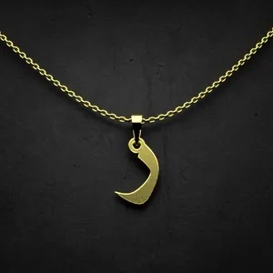 گردنبند طلا 18 عیار زنانه مدوپد مدل حرف ر کد I2-1-1600