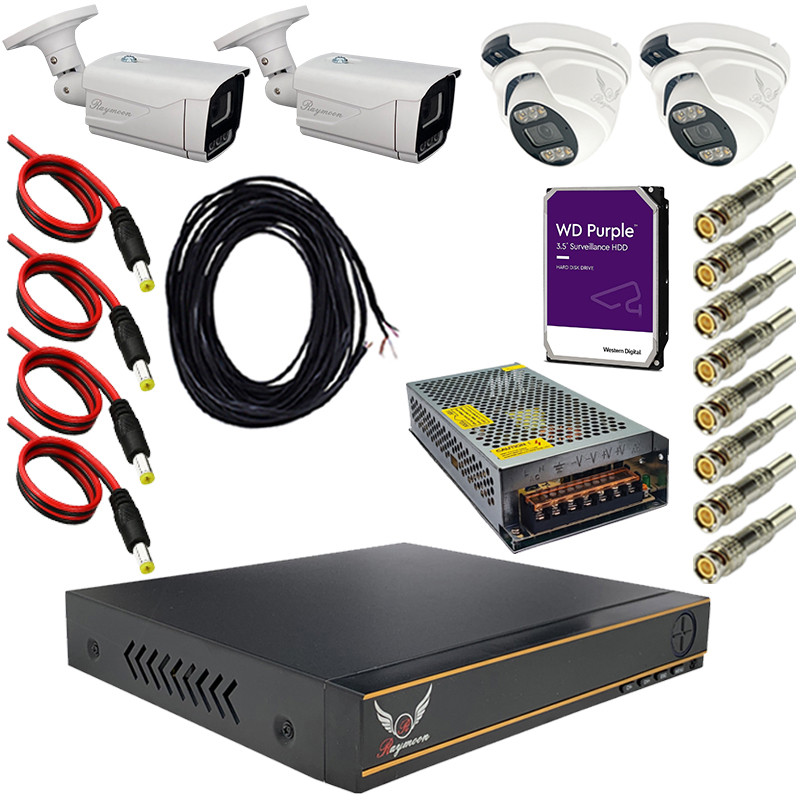 سیستم امنیتی رایمون مدل 2 مگاپیکسل کد RP-2MP-MS2T4C-23