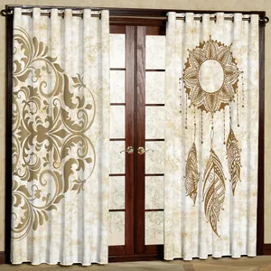 پرده مدل مکرومه و طرح دار هازان پانچی کد 1236a سایز 140x200 سانتی متر