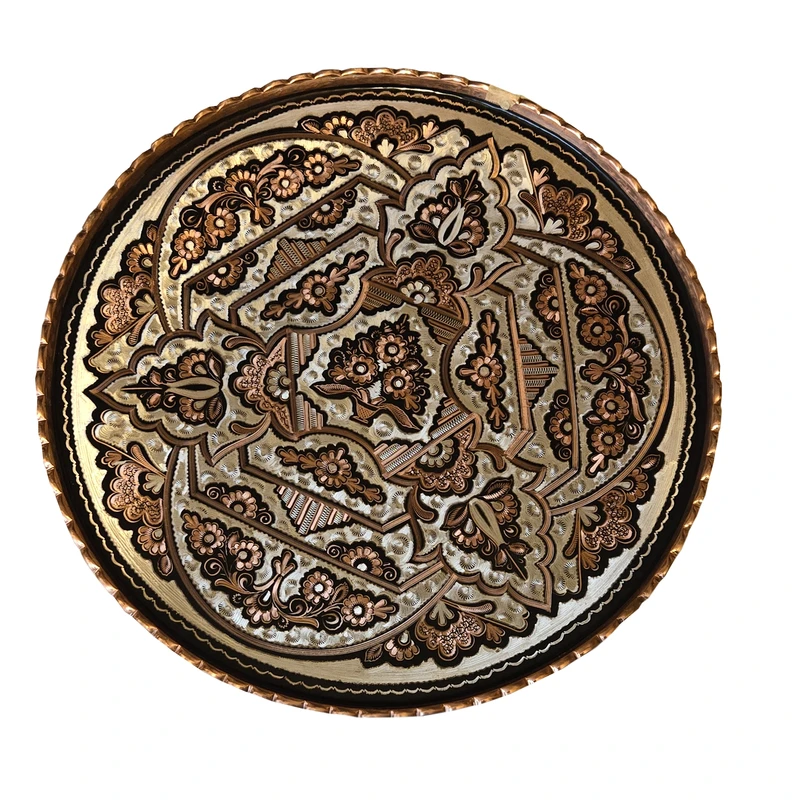 سینی میناکاری مدل لب کنگره ای کد 0195