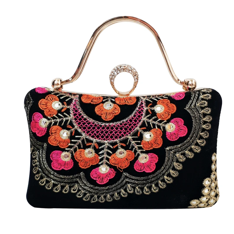 کیف مجلسی زنانه مدل مخمل سوزندوزی