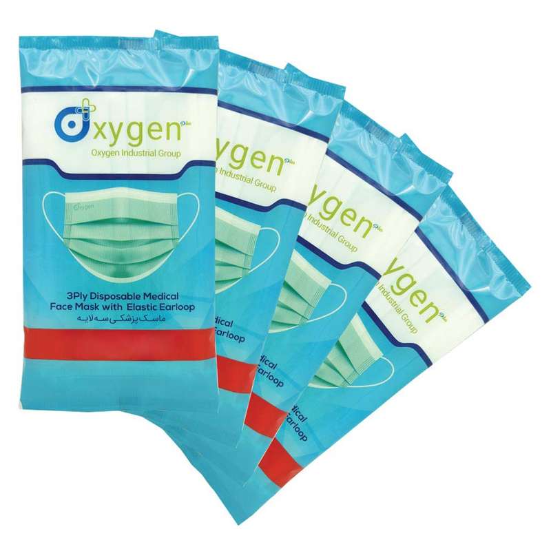 ماسک تنفسی اکسیژن پلاس مدل سه لایه مجموعه 40 عددی ماسک تنفسی اکسیژن پلاس مدل سه لایه مجموعه 40 عددی