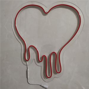 چراغ دیواری مدل تابلو نئون فلکسی نئونی طرح قلب