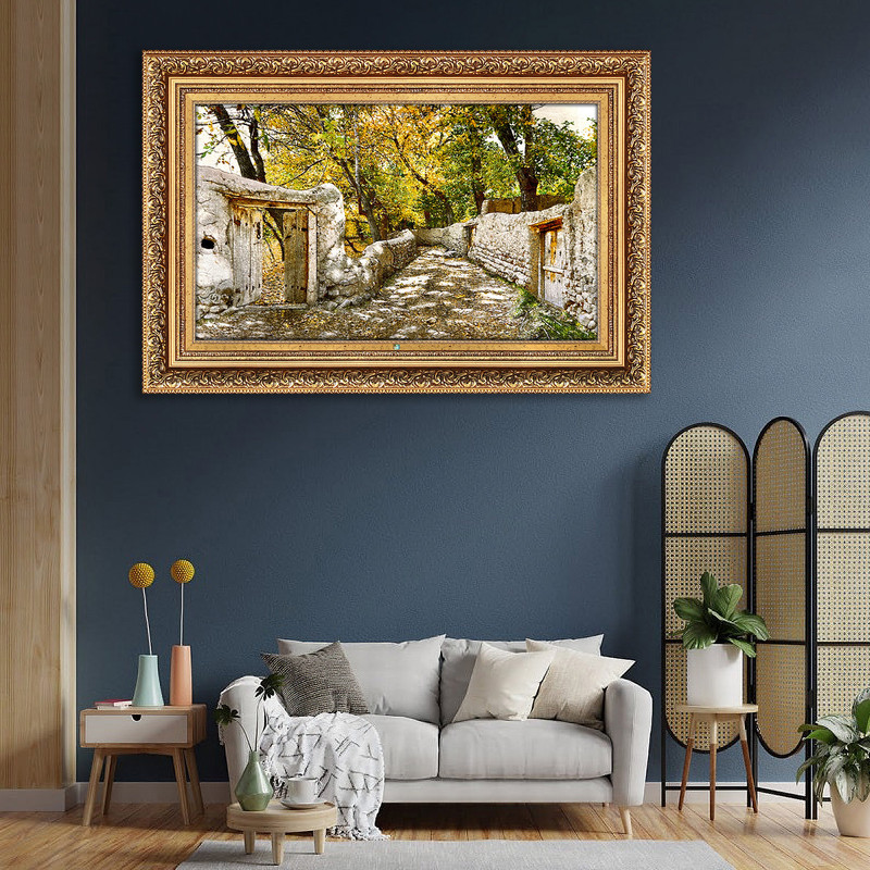 تابلو فرش دستباف فرش میرنظامی مدل کوچه باغ سایه کد 1629