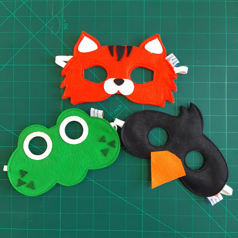 ماسک ایفای نقش رهام پاپالو مدل حیوانات مجموعه 3 عددی