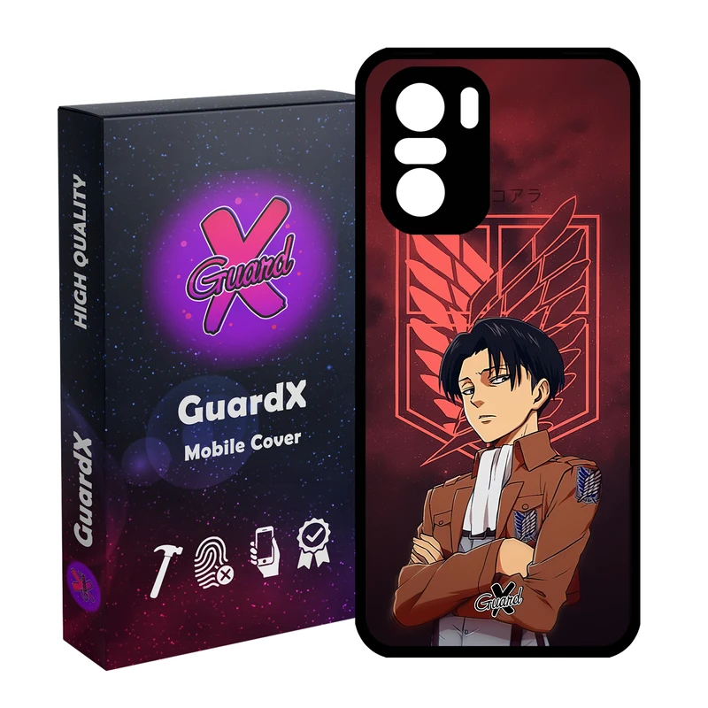 کاور گارد ایکس طرح Levi Anime مدل Glass10478 مناسب برای گوشی موبایل شیائومی Poco F3/MI 11X/MI 11X Pro/Redmi K40/K40 Pro