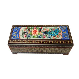 قلمدان خاتم کاری مدل گل و مرغ