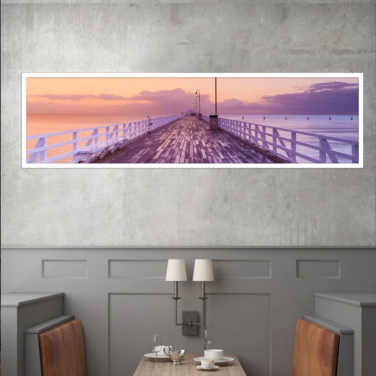 تابلو بکلیت طرح اسکله چوبی مدل کشیده W-7731