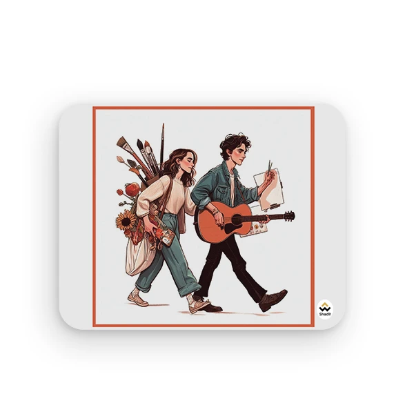 ماوس پد شادیت مدل دختر نقاش کد 01 سایز 24*19 سانتی متر