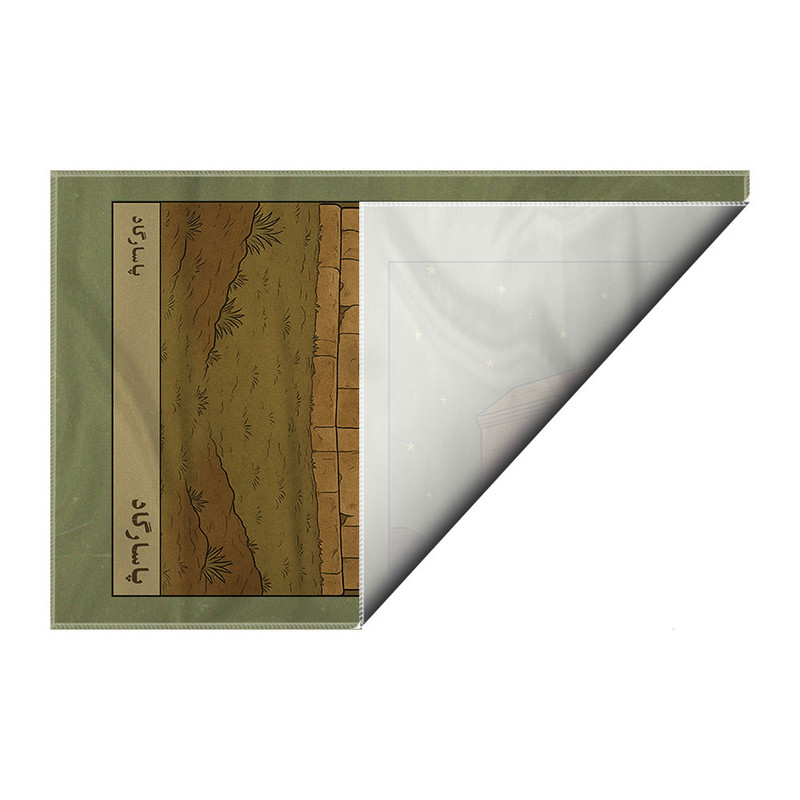 کاغذ کادو ترمه طراحان ایده مدل کارت آرامگاه کوروش بزرگ پاسارگاد کد map1522 سایز 57x37 سانتی متر