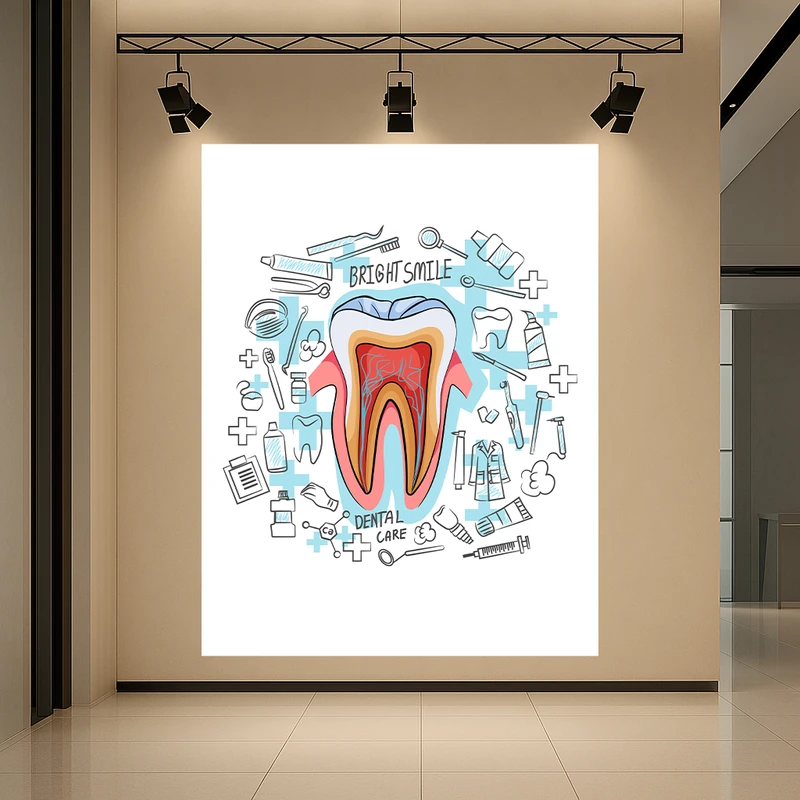 پوستر طرح دندانپزشکی مدل لبخند روشن کد AR3059601