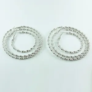 گوشواره زنانه طرح حلقه ای مجموعه 3 عددی