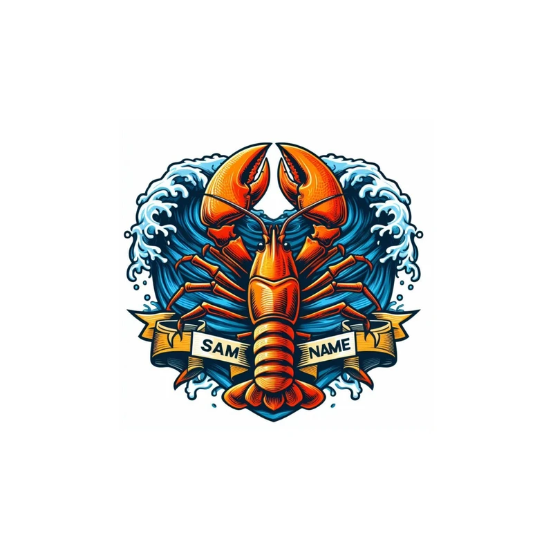 استیکر پارچه و لباس پاد آفرین مدل خرچنگ کد 493