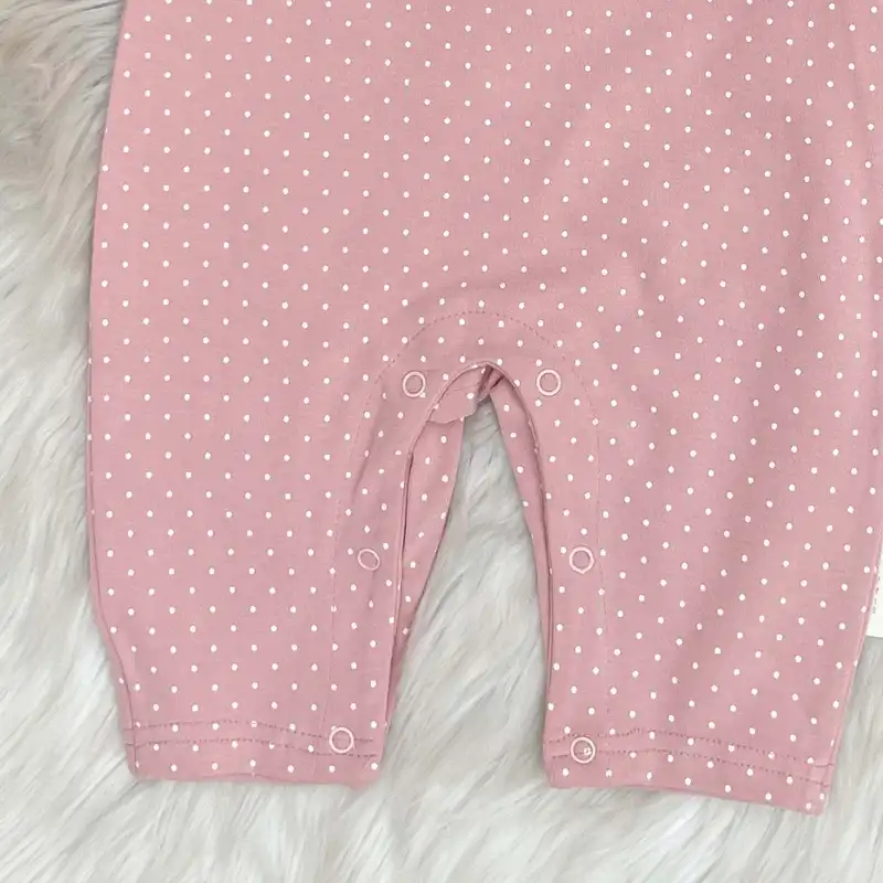 ست سرهمی و هدبند نوزادی مدل خال خالی