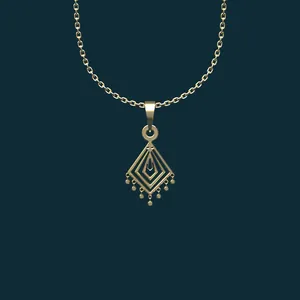 گردنبند طلا 18 عیار زنانه مدوپد مدل هندسی کد BB2-1-1094