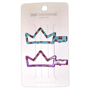 گیره مو دخترانه مدل تاج مجموعه 2 عددی