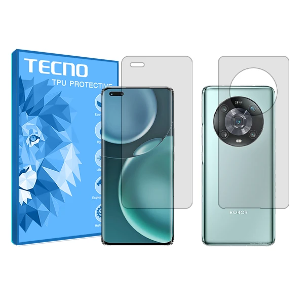 محافظ صفحه نمایش شفاف تکنو مدل HyGEL مناسب برای گوشی موبایل آنر Magic4 Pro به همراه محافظ پشت گوشی