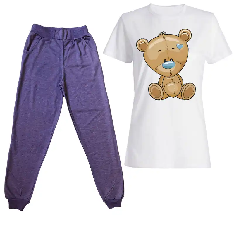 ست تی شرت و شلوار زنانه مدل 319