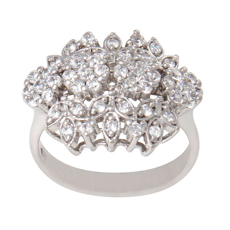 انگشتر نقره زنانه مدل رادیوم کد AWR_829