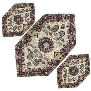 ست سه تکه رومیزی ترمه مدل شهداد کد BV3-3