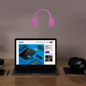 چراغ دیواری نئون دیزاین طرح Headphone_PN
