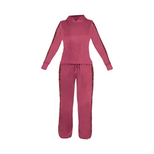 ست هودی و شلوار دخترانه مدل مخمل 3