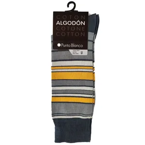 جوراب مردانه پونتو بلانکو مدل کتان آلگادون طرح دار  599-10-74725