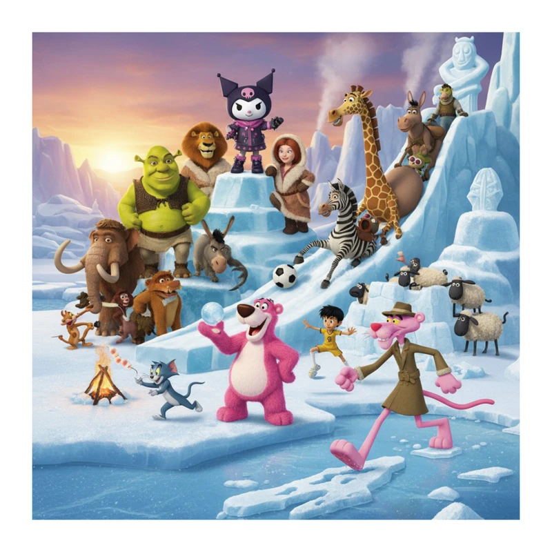 استیکر پارچه و لباس پاد آفرین مدل  کورومی عصریخبندان خرشرک سوباساپلنگ صورتی تام جری  کد 1168