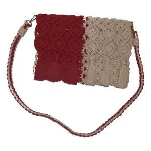 کیف بافتنی مدل مکرومه بافی