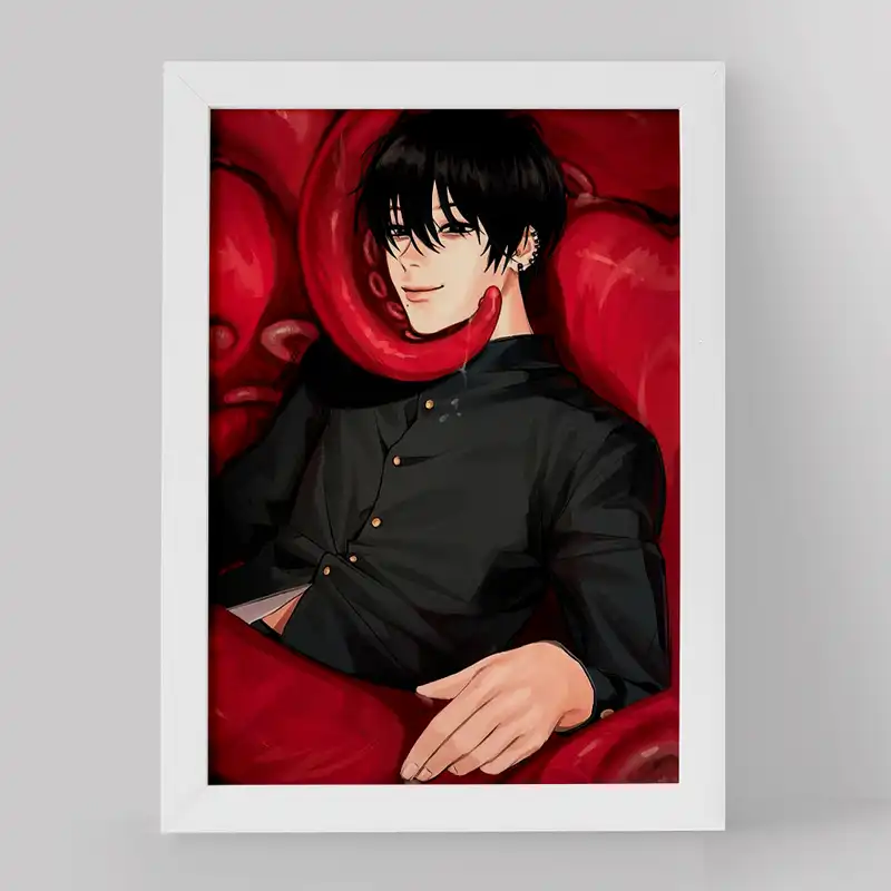 تابلو خندالو مدل هایاکاوا انیمه مرد اره ای کد 17848