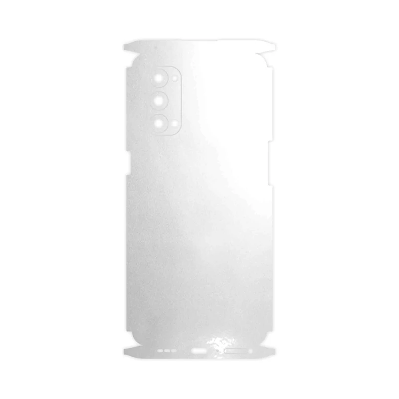 برچسب پوششی ماهوت مدل Metallic-White-FullSkin مناسب برای گوشی موبایل اپو Reno4 Pro 5G