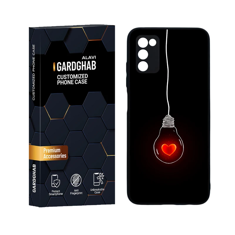 کاور گارد قاب علوی دورژله ای مدل عاشقانه مناسب برای گوشی موبایل سامسونگ Galaxy A03s
