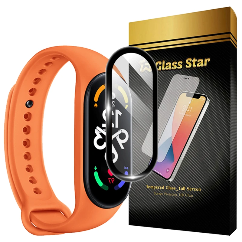 محافظ صفحه نمایش گلس استار مدل GWPM مناسب برای ساعت هوشمند شیائومی Mi Band 7