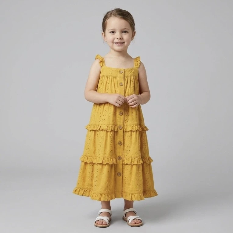 سارافون دخترانه مدل Eyelet