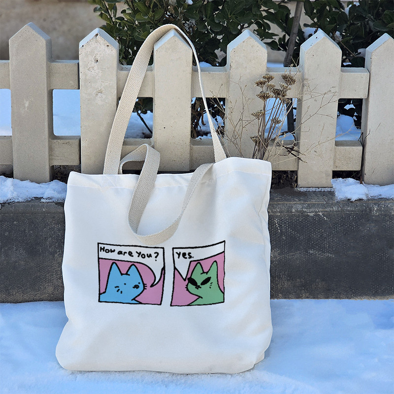 ساک خرید خندالو مدل مکالمه گربه ها کد 8591