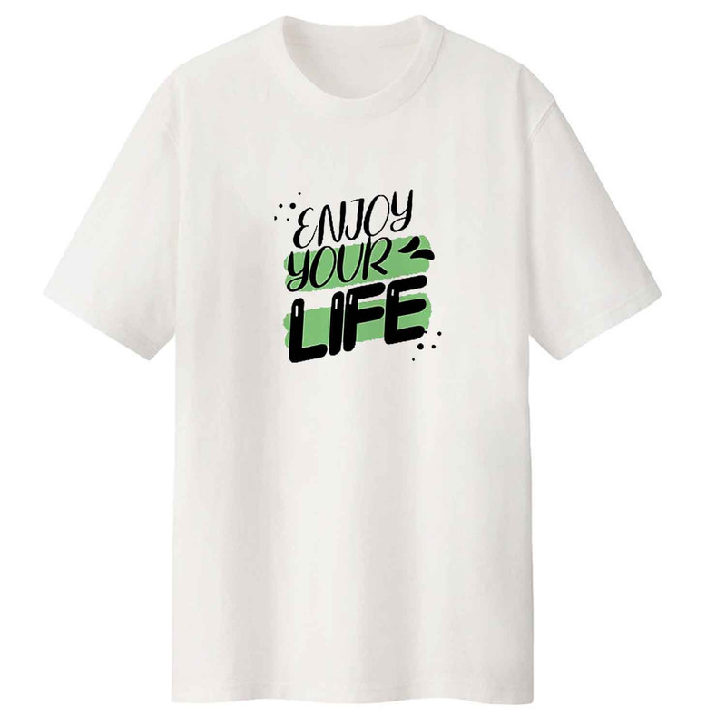 تی شرت لانگ  آستین کوتاه مردانه مدل LIFE کد LL50 S