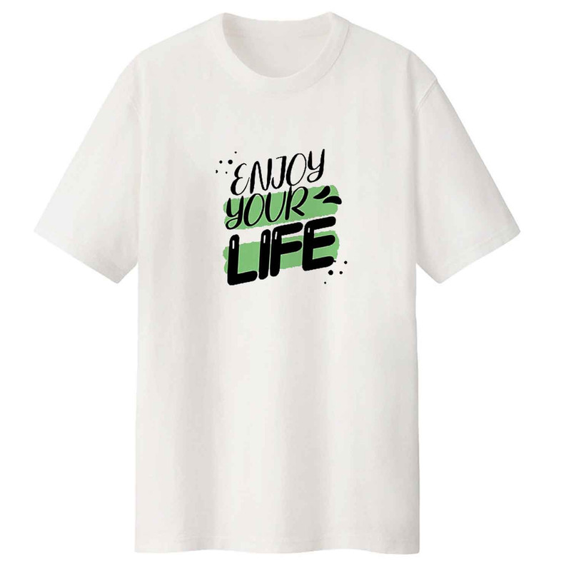 تی شرت لانگ  آستین کوتاه مردانه مدل LIFE کد LL50 S