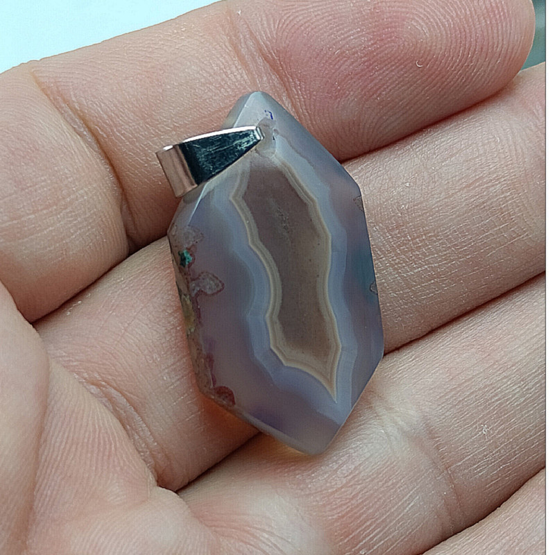 آویز گردنبند مدل عقیق شعله ای کد B2