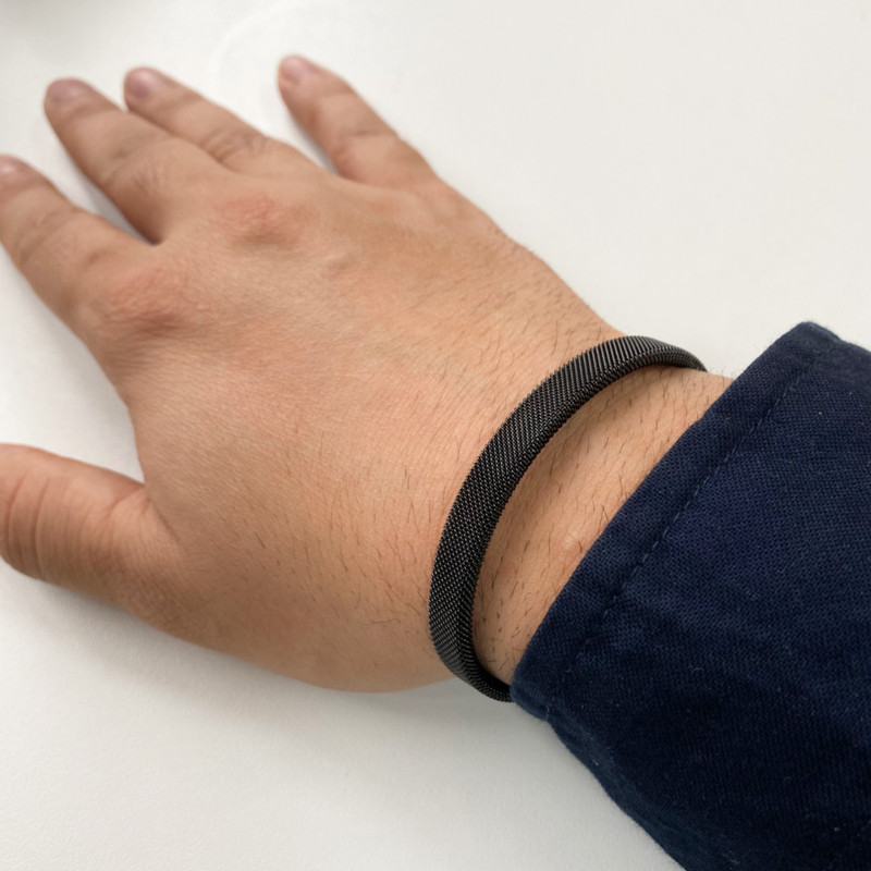 دستبند مردانه مدل حصیری ریز بافت