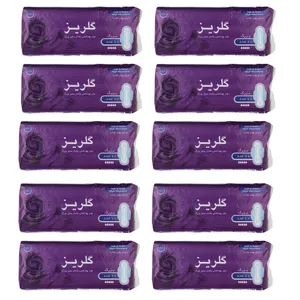 نوار بهداشتی گلریز مدل بالدار مجموعه 10 عددی