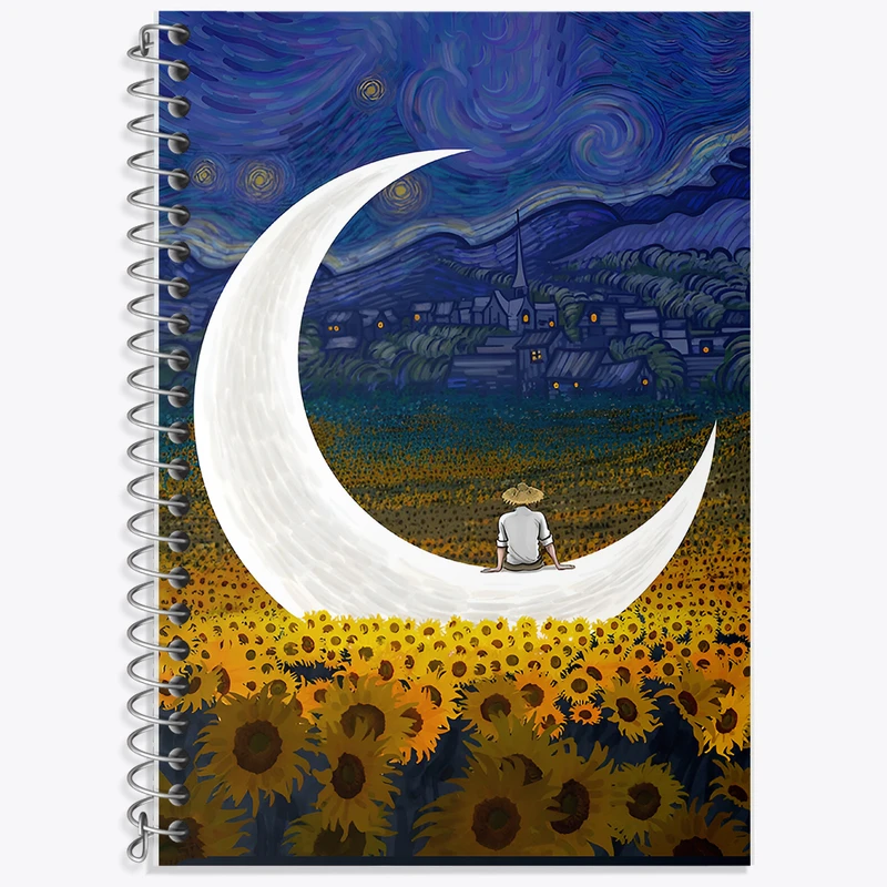 دفتر نت موسیقی 50 برگ خندالو طرح ونسان ونگوگ کد N3791