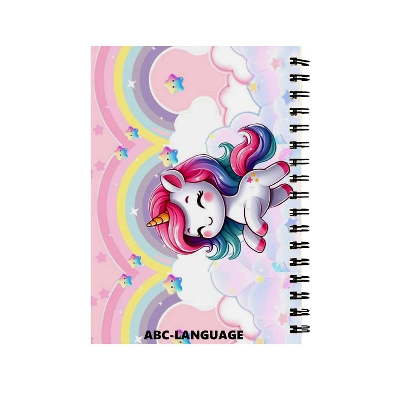 دفتر زبان 60 برگ مدل یونیکورن کد 1001